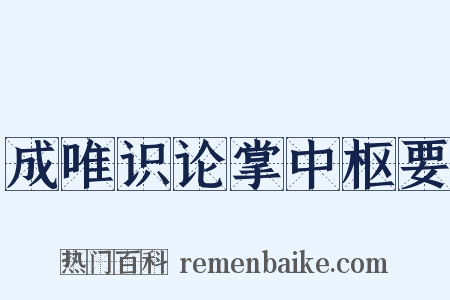 成唯识论掌中枢要是什么意思的图片